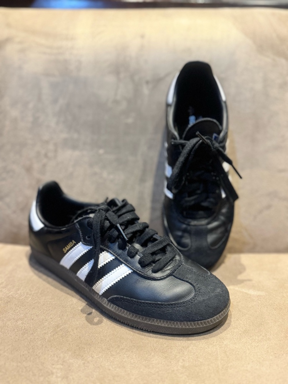 Adidas Samba Black/White Leather Sneakers